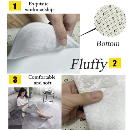 Luxury European Style Carpet Living Room Decoration Aesthetic Non-slip Fluffy Rug Customizable Marble Pattern Floor Mat Washable - Kimlud