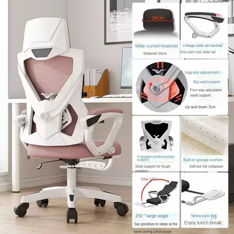Office Chair, Ergonomic Chair, Adjustable Rotating Computer Chair, Commercial Conference Room, Reclining E-sports Chairs...