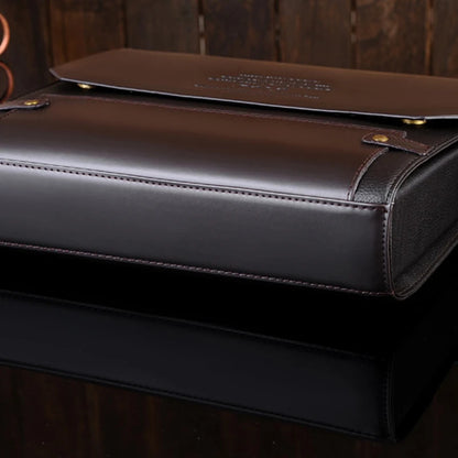 YoReAi Men's Business PU Wear-resistant Messenger Bag Casual Hard Leather Briefcase Large Capacity Fashion Storage Bags Wallet
