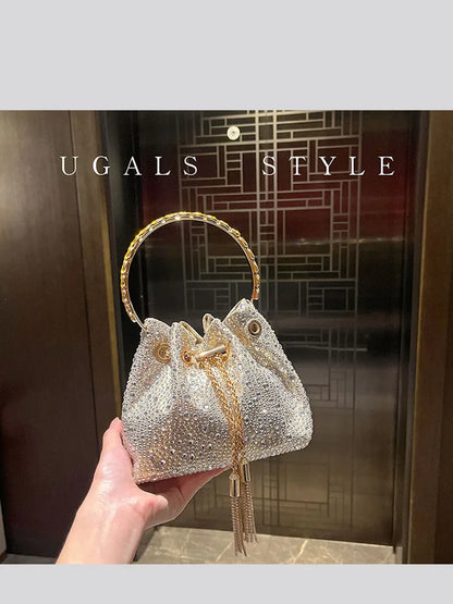 Rhinestone Bag Evening Clutch Bag Purses And Handbag Luxury Designer Shoulder Bag Shiny Crystal Clutch Purse Bucket Bag...