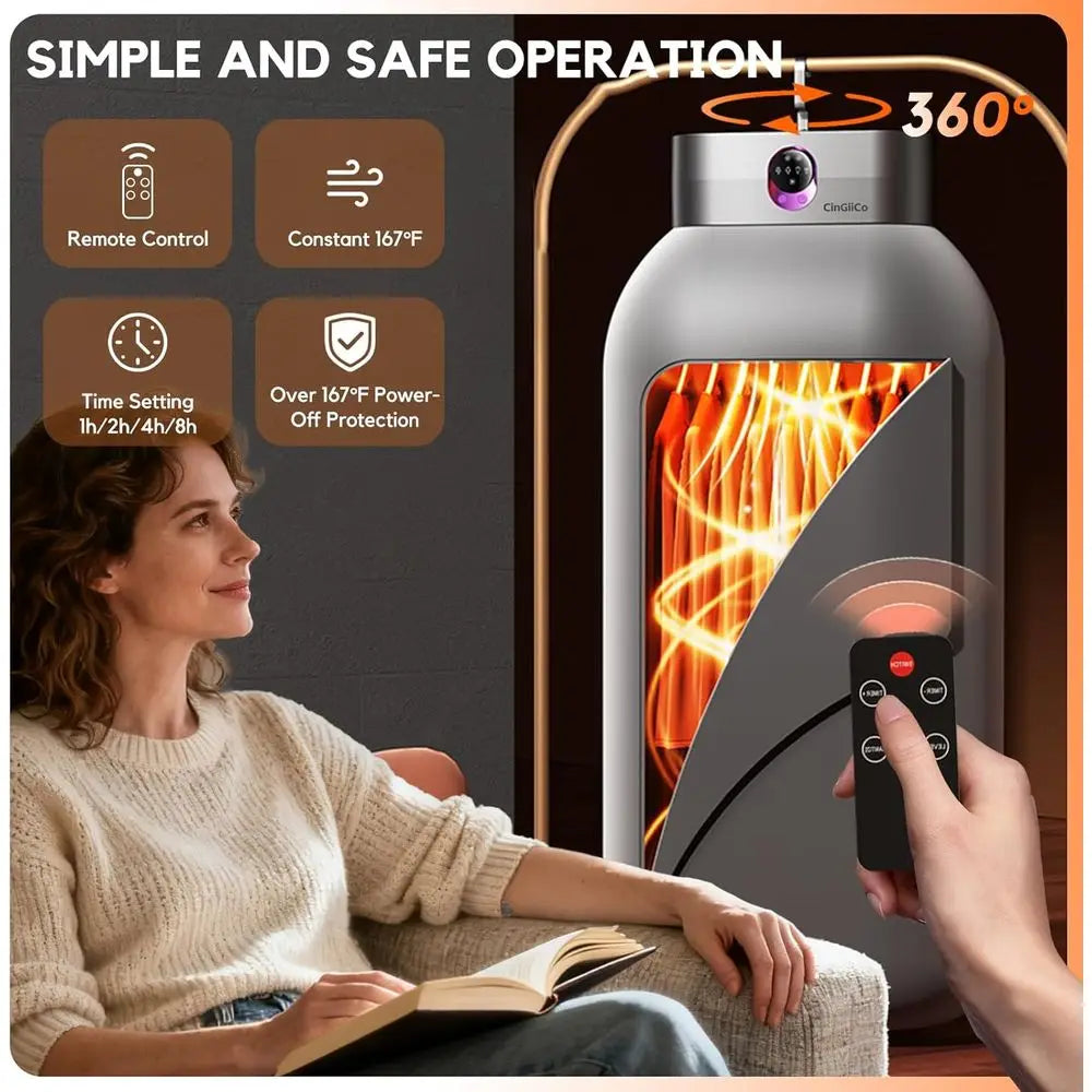 Portable Clothes Dryer for 9-12 Items with Time Setting, Remote Control, Low Noise, Energy Saving (Grey)