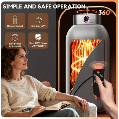 Portable Clothes Dryer for 9-12 Items with Time Setting, Remote Control, Low Noise, Energy Saving (Grey)