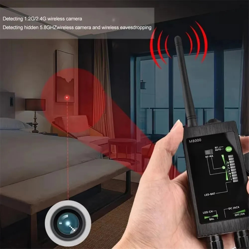 Auto Search Anti Spy Detector Find Hidden Cam Bugs GPS Trackers RF remote control Wireless Signal Alarm Scanner...
