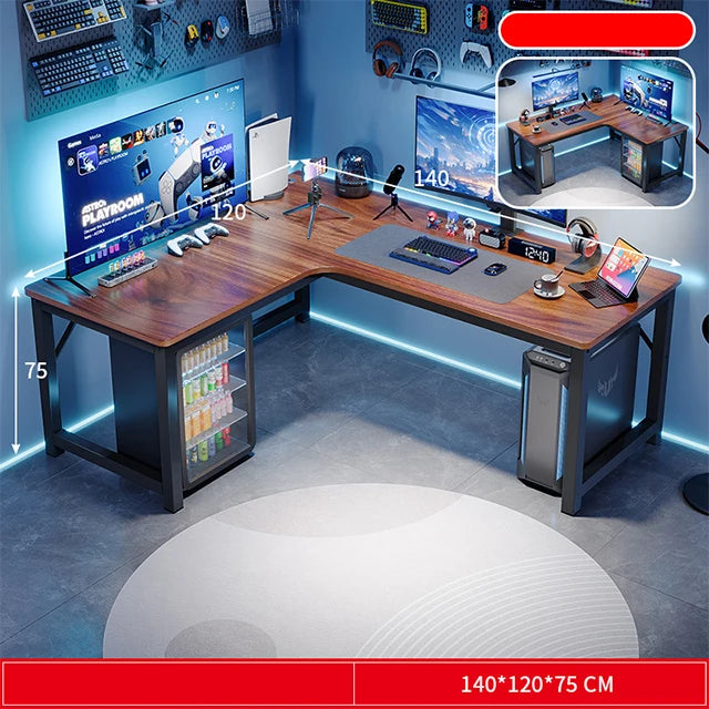 Home office computer table l shape desk gaming