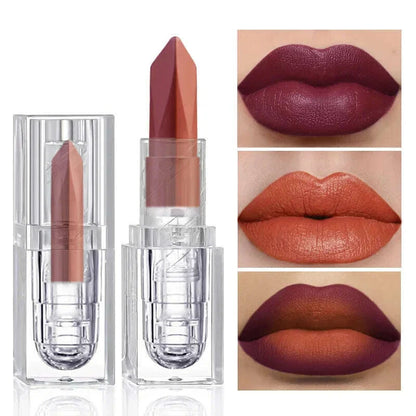 Orange Lipstick Lip Glaze Silky Smooth Matte Lip Gloss Carrot Bright Color Lasting Lip Stick Sexy Women Cosmetics Makeup Product