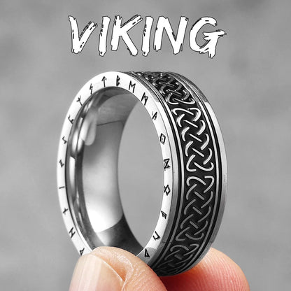 Retro Viking Celtic Knot Runes Stainless Steel Men Rings Punk New In For Male Women Fashion Jewelry Creativity Gift Wholesale