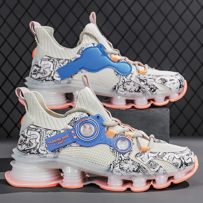 YRZL Men Sneakers Tenis Luxury Designer Shoes Mens High Quality Platform Sneakers Fashion Blade Loafers Running Shoes for Men