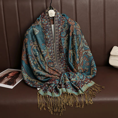 Luxury Brand Autumn Cashmere Pashmina Shawl Lady Wrap Warm Winter Scarves Design Print Female Foulard Cotton Stoles...