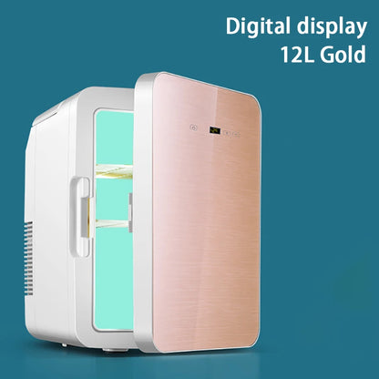 12L Portable Mini Refrigerator Student Dormitory Heating And Cooling Cosmetics Car Home Dual-Use Refrigeration And Preservation - Kimlud