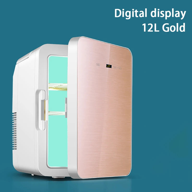 12L Portable Mini Refrigerator Student Dormitory Heating And Cooling Cosmetics Car Home Dual-Use Refrigeration And Preservation - Kimlud