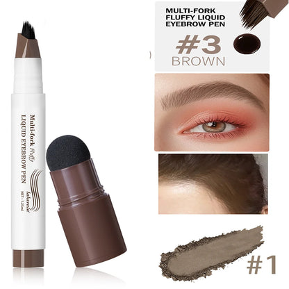 Long Lasting 4D Eyebrow Pen Multi Forks Liquid Pen Tip Fine Sketch Liquid Tattoo Brow Waterproof Precise Makeup