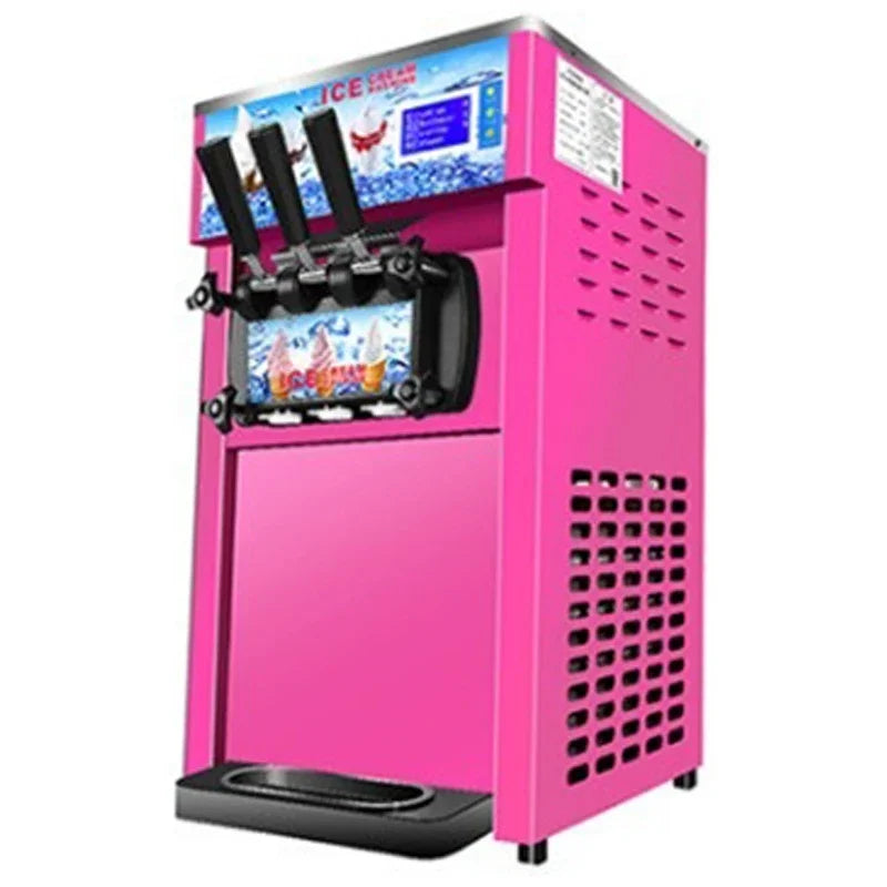 ZM-168 Three Flavors Ice Cream Machine Commercial Soft Ice Cream Maker Small Three-color Ice Cream Machine | Kimlud...