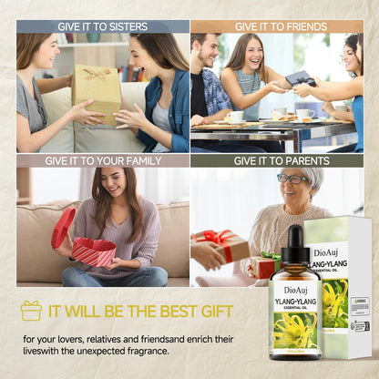 DioAuj Ylang Ylang Aromatherapy Oil Angel Aromatherapy Essential Oil Suitable for Skin Aromatherapy Candle Making with Dropper