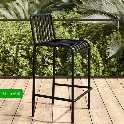 Iron Modern High Chairs Lounge Outdoor Garden Patio Reception Unique Relaxing Bar Stools Fashion Taburetes De Bar Bar...