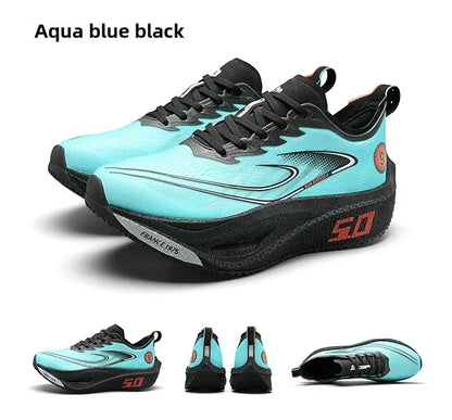Unisex 2025 Full Carbon Plate Running Shoes Professional Marathon Racing Lightweight Bounce Cushion Breathable Sports Sneakers