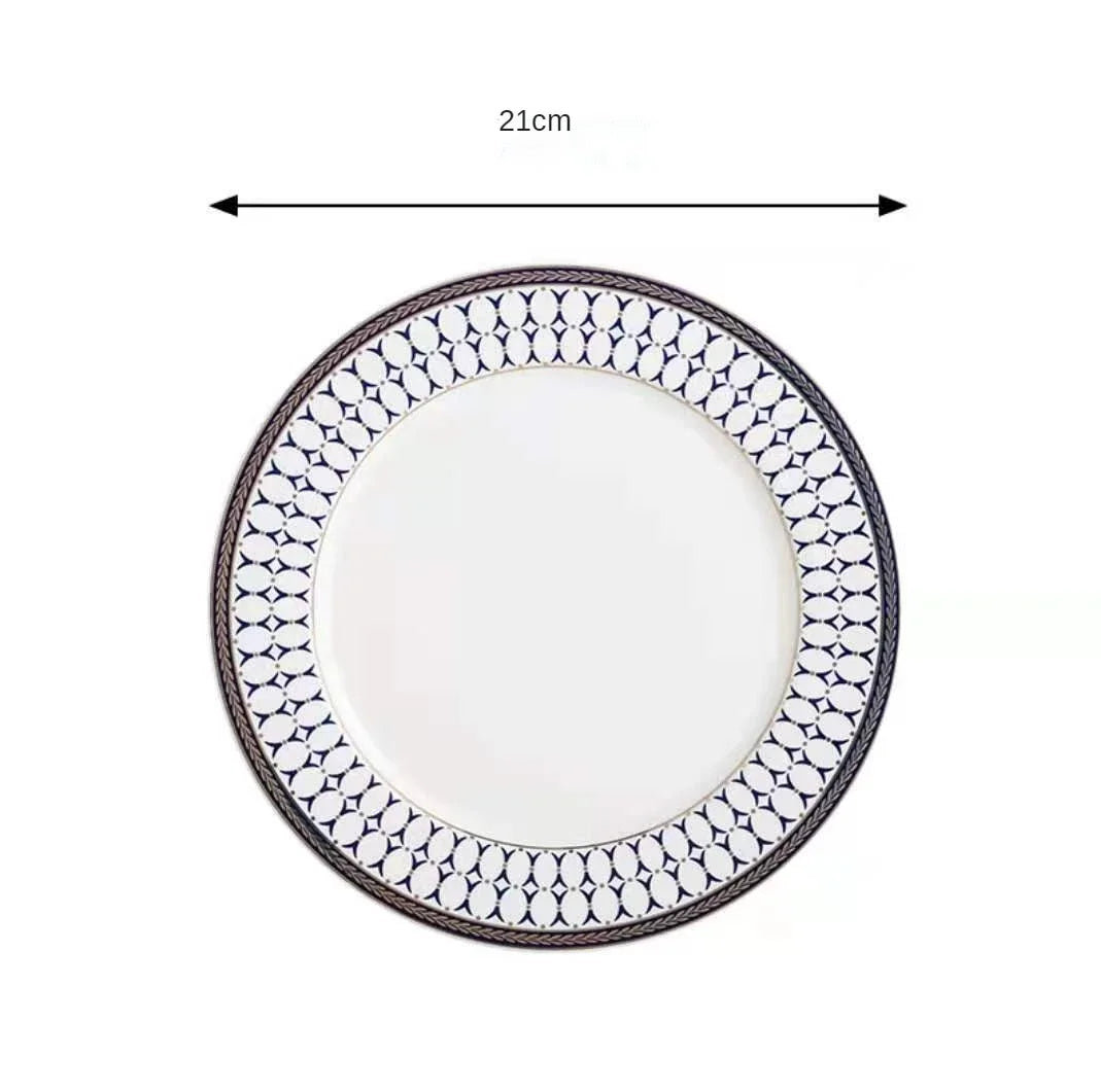 European style ceramic desserts, salad plates, restaurants, light luxury dishes, kitchen utensils - Kimlud