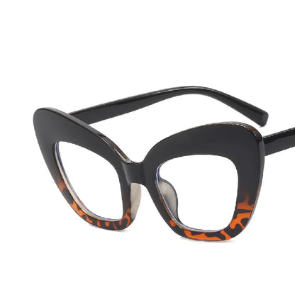Cat Eye Anti Blue Light Eyewear Frame Women Oversized Vintage Clear Lens Leopard Eyeglasses Frame Computer Prescription...