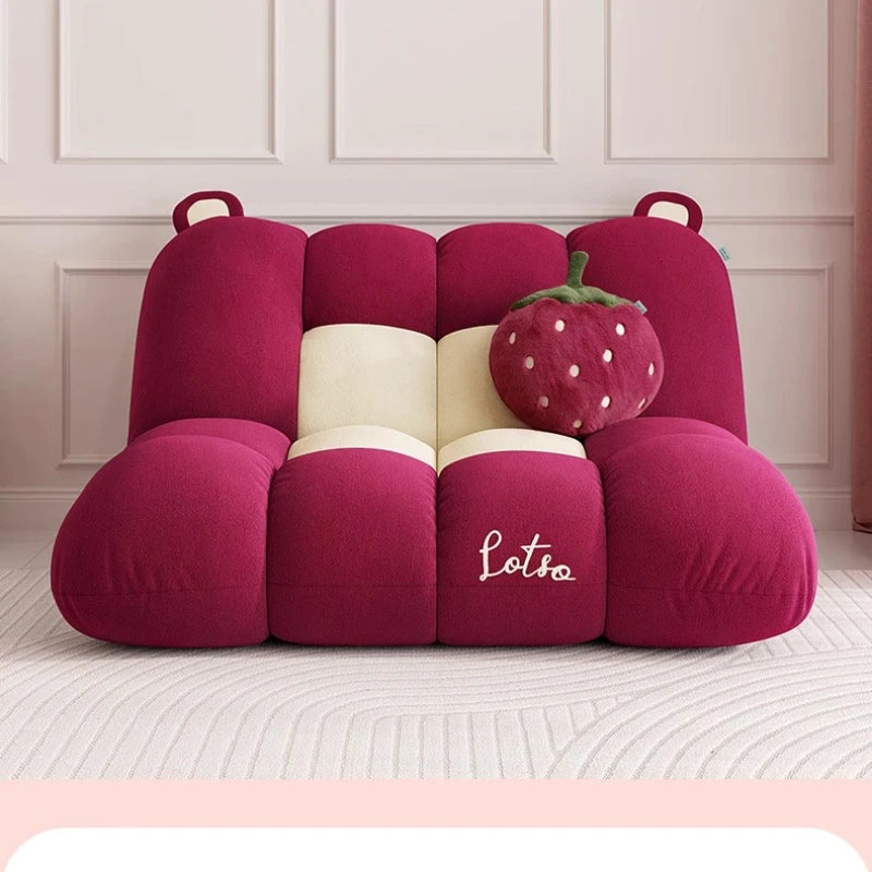 Modern Minimalist Casual Single Chair, New Design for Reclining and Sleeping, Fabric Single Sofa for Lazy People