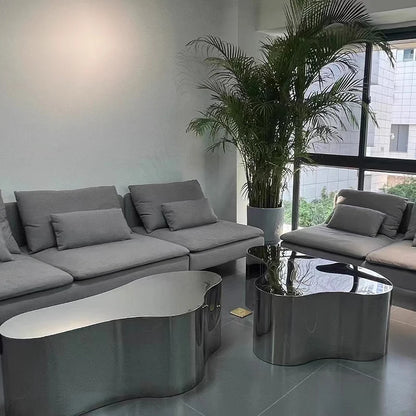 Metal Industrial Coffee Table Aesthetic Unique Minimalist Designer Side Table Modern Luxury Mesa Auxiliar Postmodern Furniture - Kimlud
