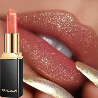 Handaiyan 9 Colors Glitter Matte Velvet Nude Lipstick Shimmer Sexy Red Pigments Makeup Long Lasting Waterproof Profissional