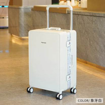 Travel Suitcase Aluminium Frame Wide Trolley Luggage Female Large Capacity Mute Universal Wheel Password Box Carry on...