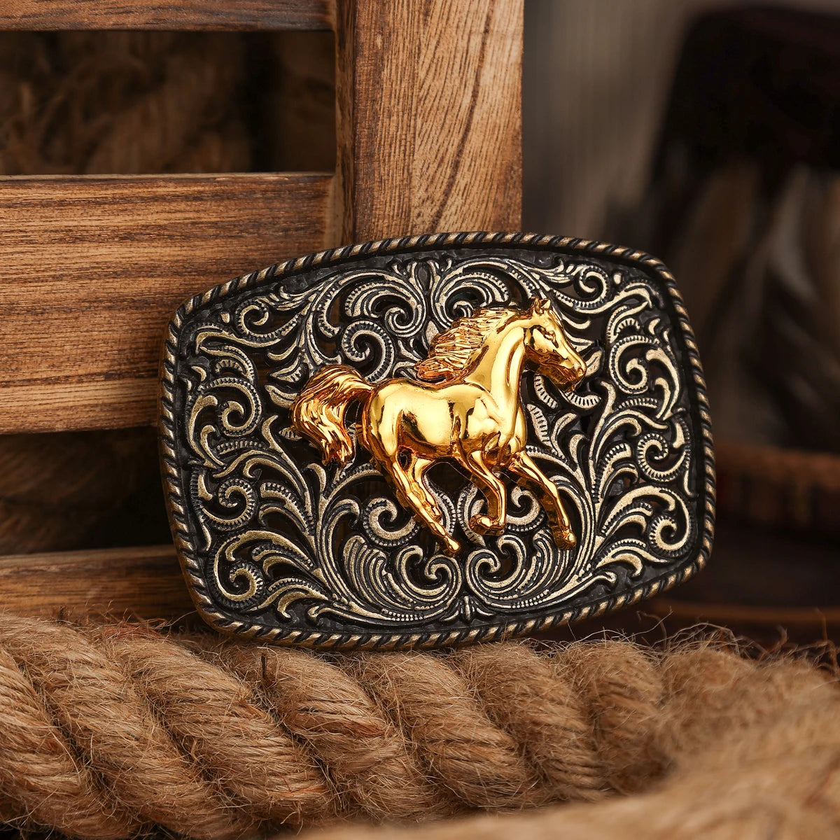 A Western Cowboy-Style Belt Buckle with a Metal Buckle and a Horse Relief Belt Buckle Is a Complete Success | Kimlud Mid...