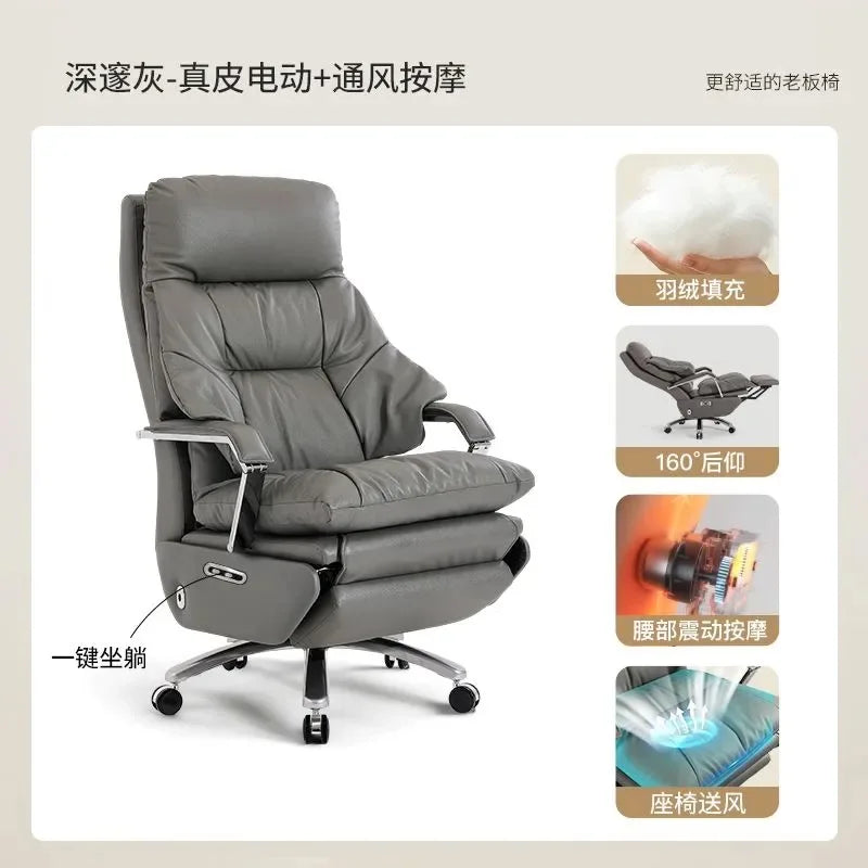 Aesthetics Massage Chair Swivel Lift Comfortable Office Nordic Design Rotating Chair Footrest Ergonomic Bureau Meuble...