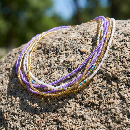 Bohemian Purple Waist Beads for Women Y2K Aesthetic Elastic Belly Chain Set Summer Beach Sexy Body Jewelry Accessories...