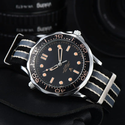 2025 AAA+ Automatic Mens Watch Mechanical Self Wind Movement Net Stainless Steel Nylon Strap Luxury Fashion Watches