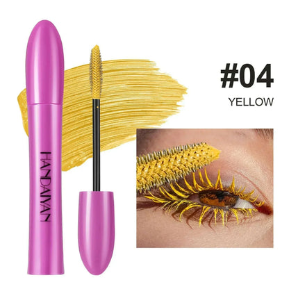 5D Colorful Silk Mascara Blue Red Black Cream Length Waterproof and Non-caking Colored Thickening Lengthening Curling Mascara
