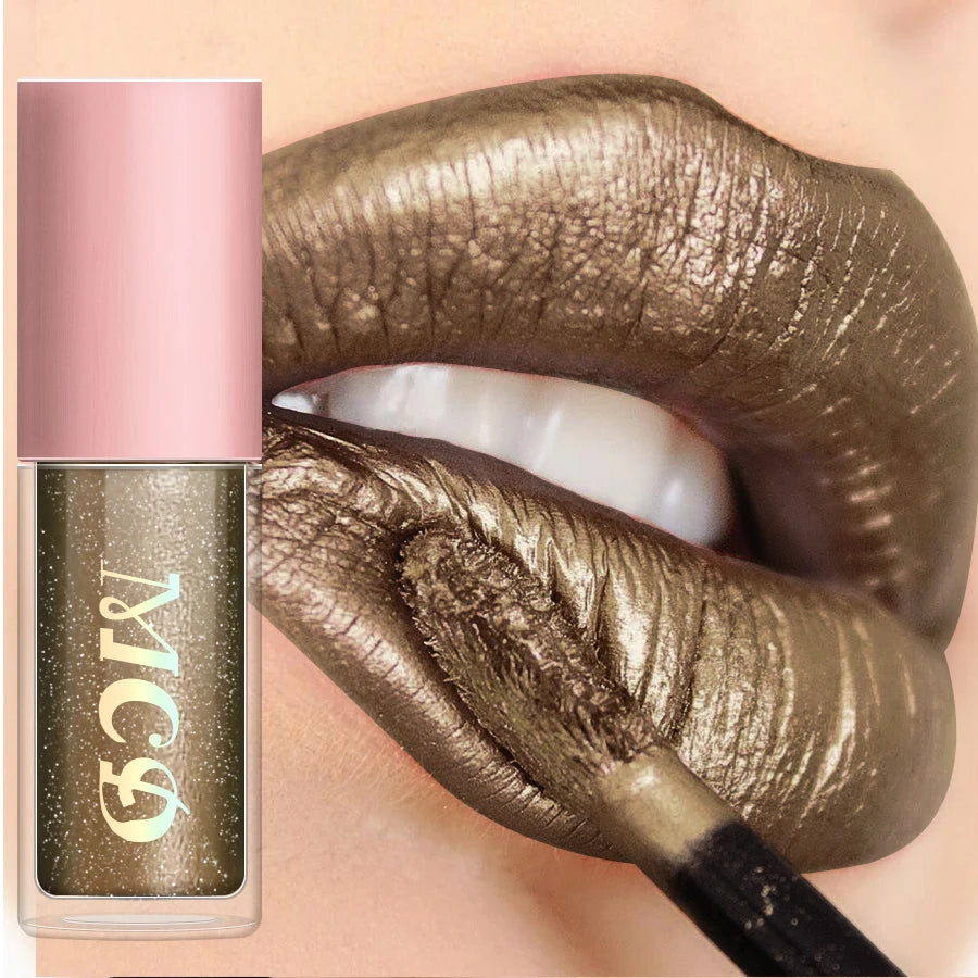 8 Colors Metallic Shimmer Lip Glaze Glitter Liquid Lipstick High Pigmented Lip tint Lip Gloss Korean Makeup Gifts Lip...