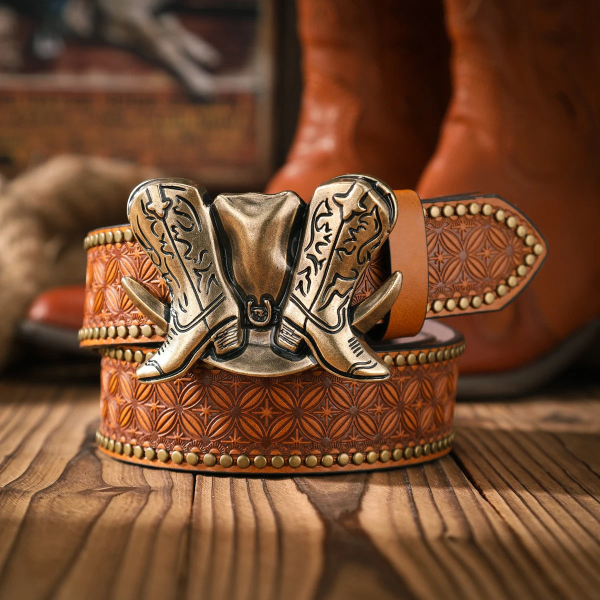 A casual and retro belt, a waist accessory for Western-style clothing, metal buckle, PU belt, suitable for both men and...