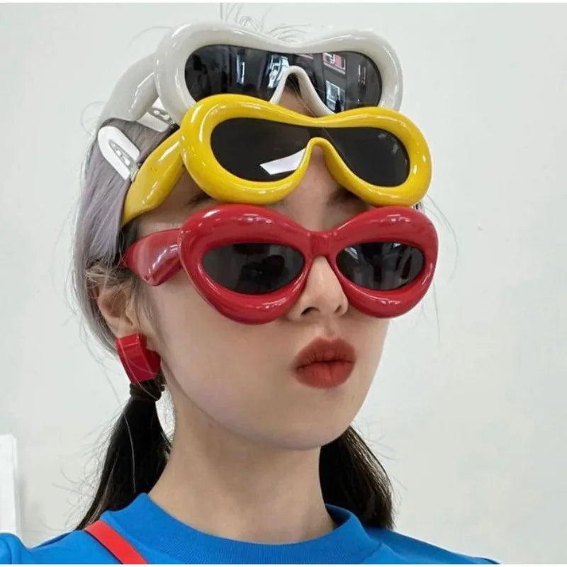 Candy Color Sexy Lip Y2k Cat Eye Sunglasses For Women Luxury Brand Yellow Blue Gradient Sun Glasses Men Punk Hip Hop...