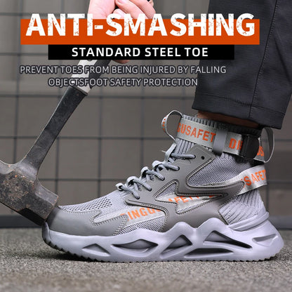 Work Safety Boots Men Indestructible Steel Toe Cap Safety Shoes Breathable Work Sneakers Protective Work Shoes Footwear...