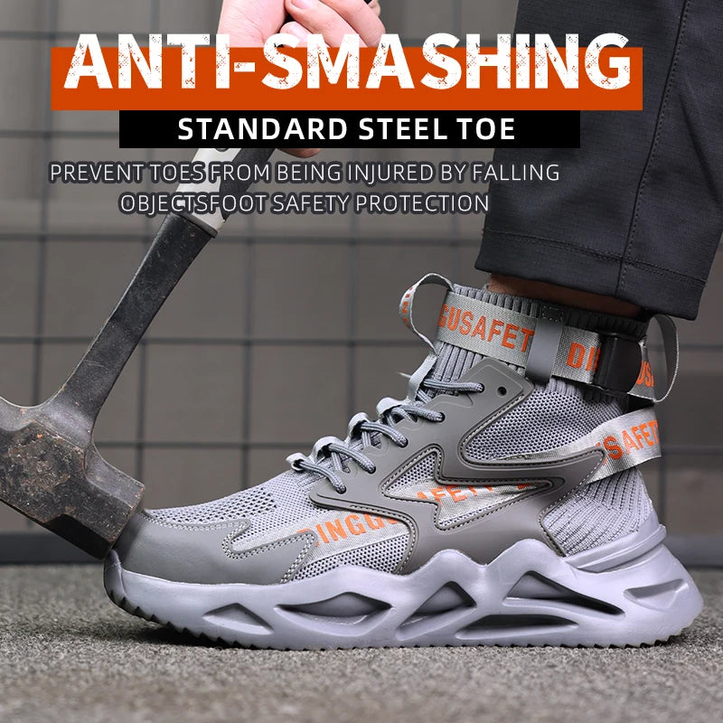 Work Safety Boots Men Indestructible Steel Toe Cap Safety Shoes Breathable Work Sneakers Protective Work Shoes Footwear...