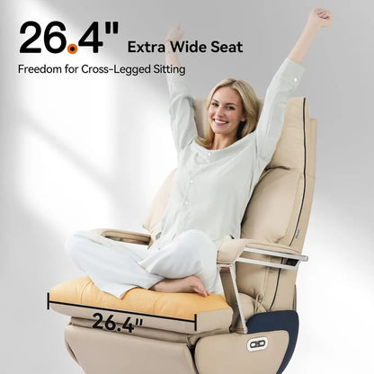 M80A Dual Motor Electric Executive Oice Chair with ootrest, Comortable Reclining Oice Chair Wide Seat, Big and Tall...
