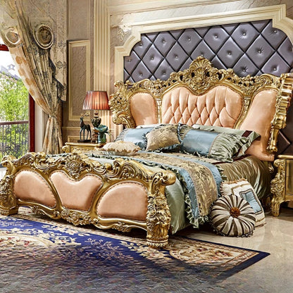 European Romantic Bed Adult Design Castle Aesthetics Luxury Comfortable Bed Fashion Sun Unusual Muebles Lounge Suite Furniture - Kimlud