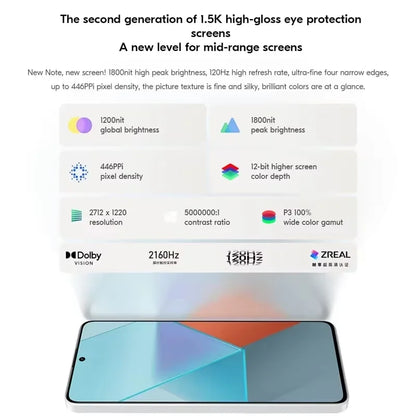 Xiaomi Redmi Note 13 Pro 5G Global ROM Smartphone 120Hz Screen 5100mAh 67W Fast Charging Cellphone Snapdragon 7s Gen 2 |...