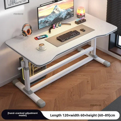 High-end Desktop Computer Desks Home Office Furniture Simple Gaming Desk Student Study Table Workbench Liftable Computer Table J - Kimlud