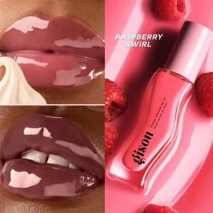 Gisou Moisturizing Glazed Plum Lip Balm Lip Oil Gloss Care Of The Lips Benetitnt For Lips Plumping Exfoliating Plumping...