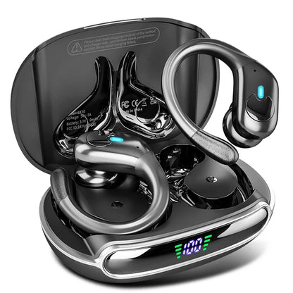 GREATWALL Wireless Earphones Headphones HiFi Music Stereo Sport Noise reduction Headset Charging Box Led Display HD Call Earbuds