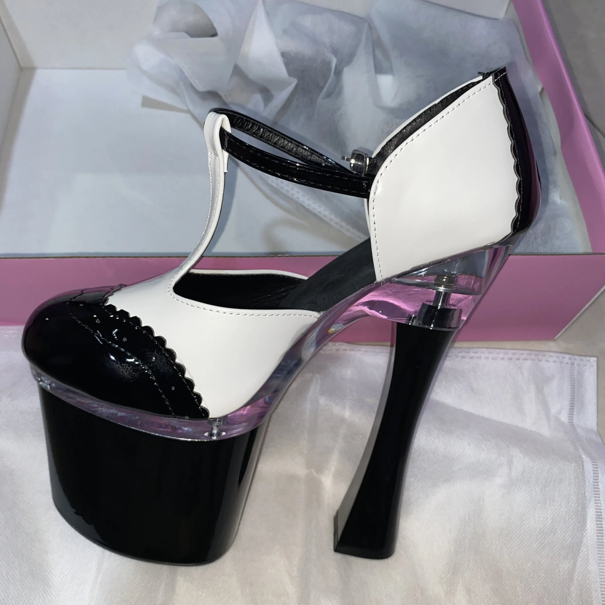 18 cm square root stage high heels, matching color fashion sexy, with the nightclub single shoes | Kimlud Luxury Shoes
