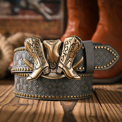 A casual and retro belt, a waist accessory for Western-style clothing, metal buckle, PU belt, suitable for both men and...