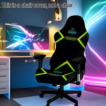 One-Piece Stretch Gaming Chair Cover Brilliant Green Light Chair Cover High Elasticity for Office Gaming Chairs Home Decoration - Kimlud