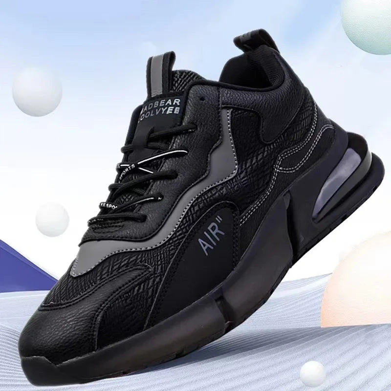 Leather Men's Shoes Comfortable Platform Sneakers for Men Casual Shoes Non Slip Wear-resistant Men Tennis Shoes Neakers...