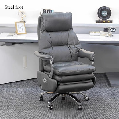 Leather Electric Chair Footrest Lift Rotatable Nordic Lazy Designer Adult Aesthetics Chair Wheels Luxury Bureau Meuble...