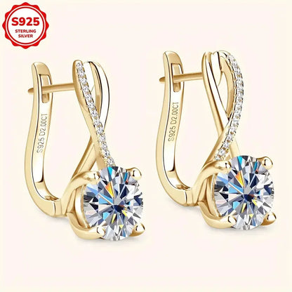 New fashionable and versatile Moissanite high-end women's earrings | Kimlud Mid Range Jewelry