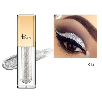 New Make Up Liquid Eyeshadow Waterproof Glitter Pigments Purple Gold Metalic Women Beauty Gel Eye Shadow Cream 18 Colors...
