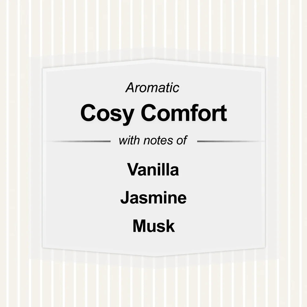 3-Wick Scented Candle Cozy Comfort Vanilla Jasmine Musk 14oz Long Lasting Home Decor Gift Relaxation 65h Burn Time