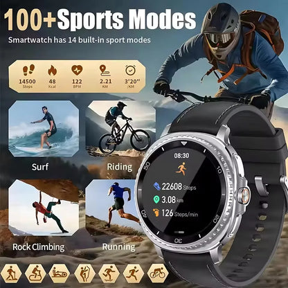 46mm Watch 8 Ultra Classic GPS Compass NFC SmartWatch Men AMOLEDS Rotating Dial BT Call 3ATM Waterproof Watch7 Upgraded Watches